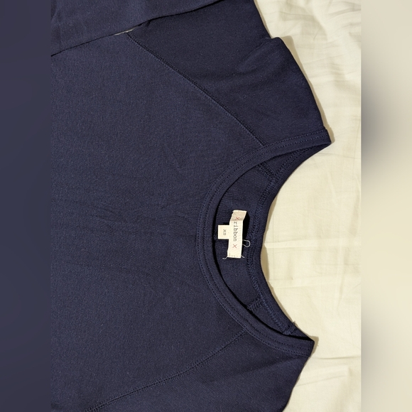 Plenty/ Ribbon Navy Blue 3/4 Sleeve Dress - Picture 8 of 8